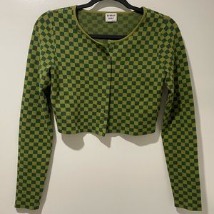 NWOT Aritzia Sunday Best Izzy checkered cardigan